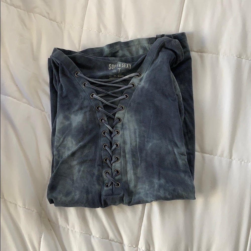 American eagle acid wash blouse